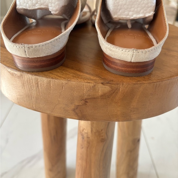 Halston Heritage Neutral Beige Suede Slide Mules - Picture 9 of 14